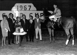 Pool to Market in the Winner's Circle after the 1967 Gold Cup.