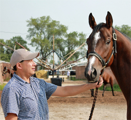 Storm Chance with trainer Marvin Buffalo.
