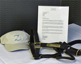  Zenyatta Halter & Letter of Authenticity to be auctioned off on eBay Friday, August 21, 2015.