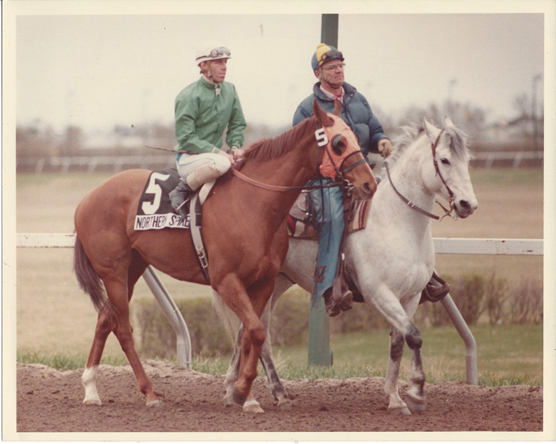 Northern Spike with Jack Wash up. May 9, 1982. Inaugural Handicap. New Track Record for 5 furlongs. :56.4. 