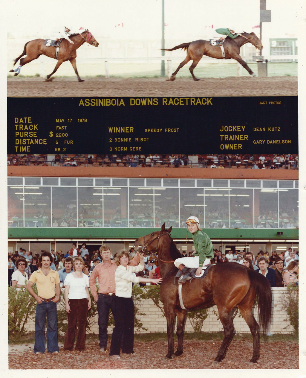 Speedy Frost, Job's Alibi and wonder filly Liz's Pride each won eight at Assiniboia Downs in 1978.