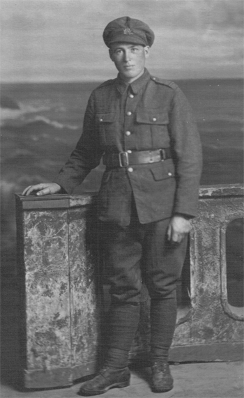 Manitoban Wendell Mustard, veteran of The Great War, circa 1918.