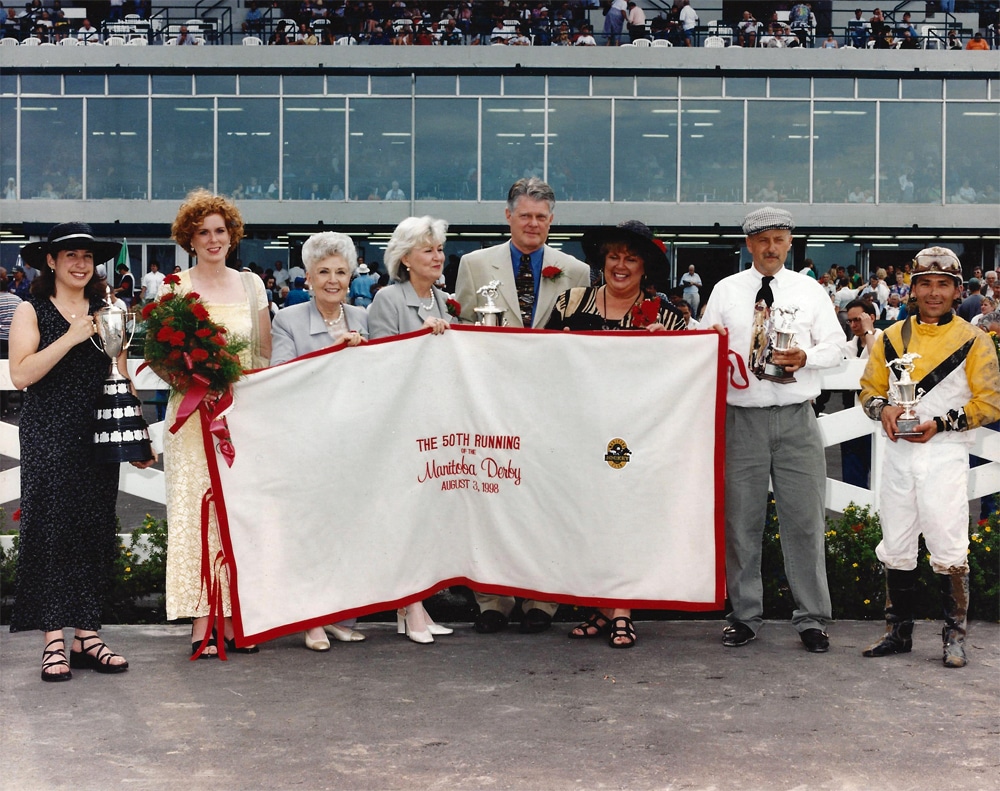 Winner's circle presentation. 50th Manitoba Derby. 1998.