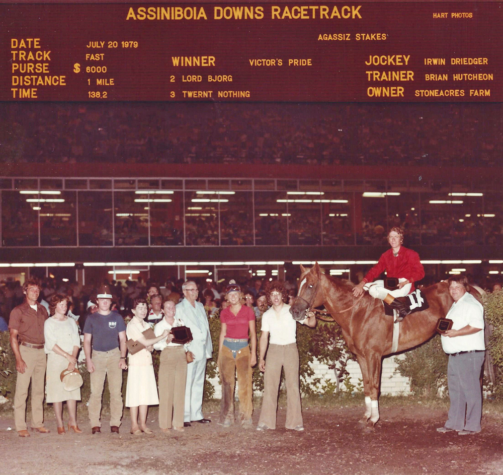Victor's Pride wins record 4th straight Agassiz Stakes for "Hutch" in 1979.