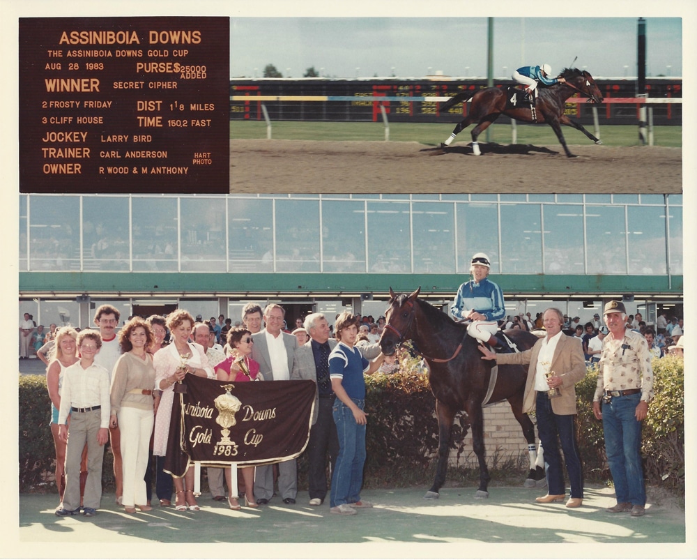 One of Carl Anderson's four Gold Cup wins at ASD. Secret Cipher. August 28, 1983