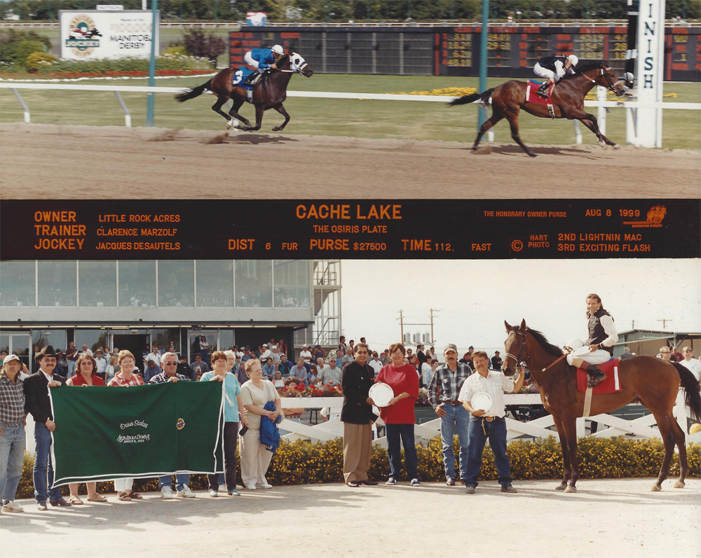Cache Lake wins the Osiris Plate. August 8, 1999.