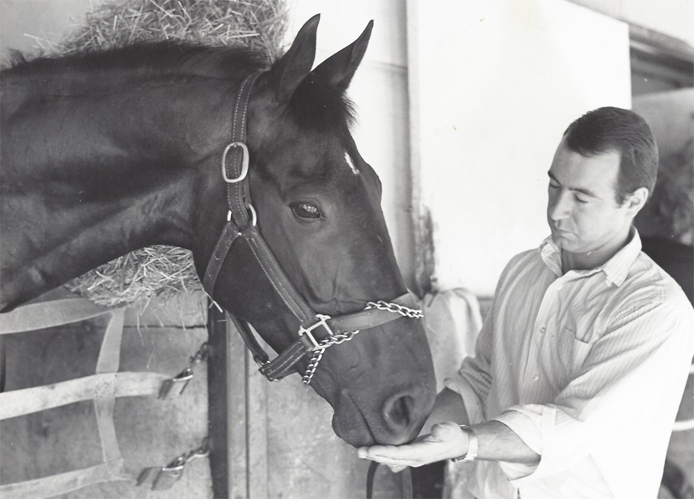 A young Wayne Elias with Charming Blue. 