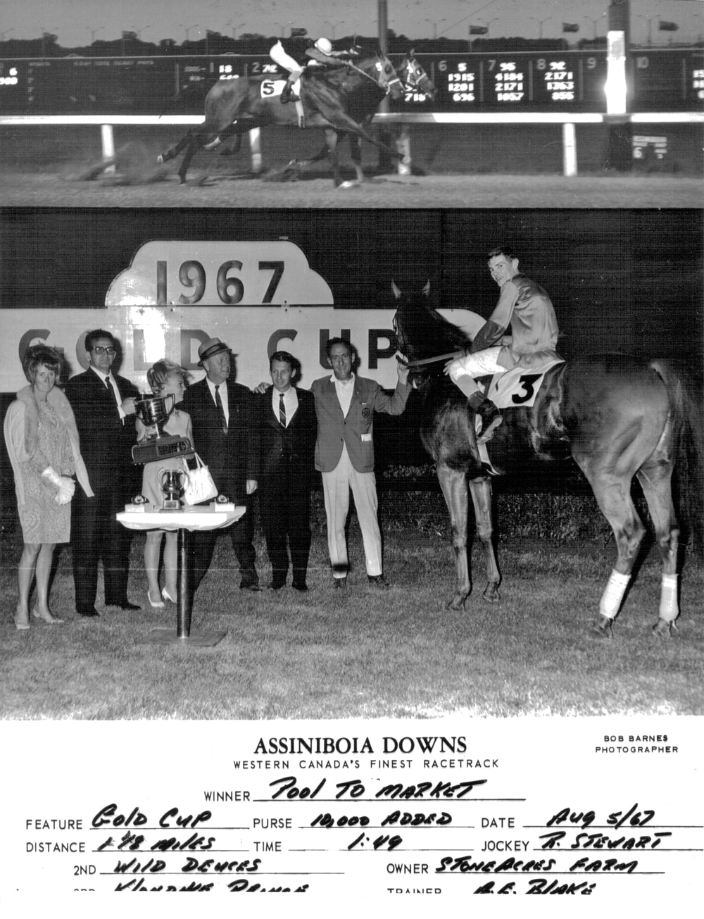 Pool to Market sets new track record in 1967 Gold Cup at Assiniboia Downs