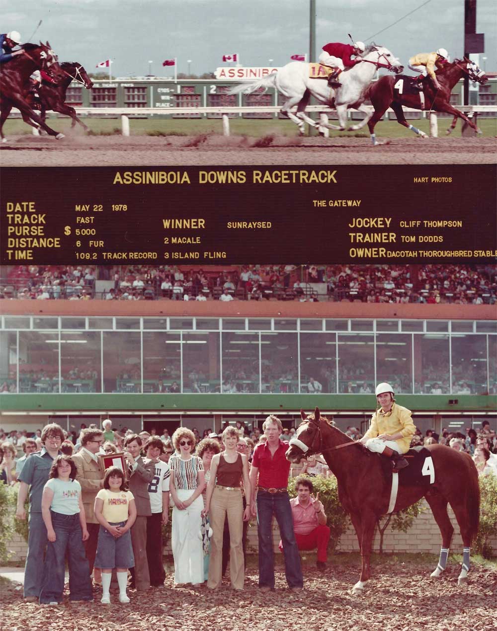 Sunraysed sets new six-furlong track record at ASD. May 22, 1978.