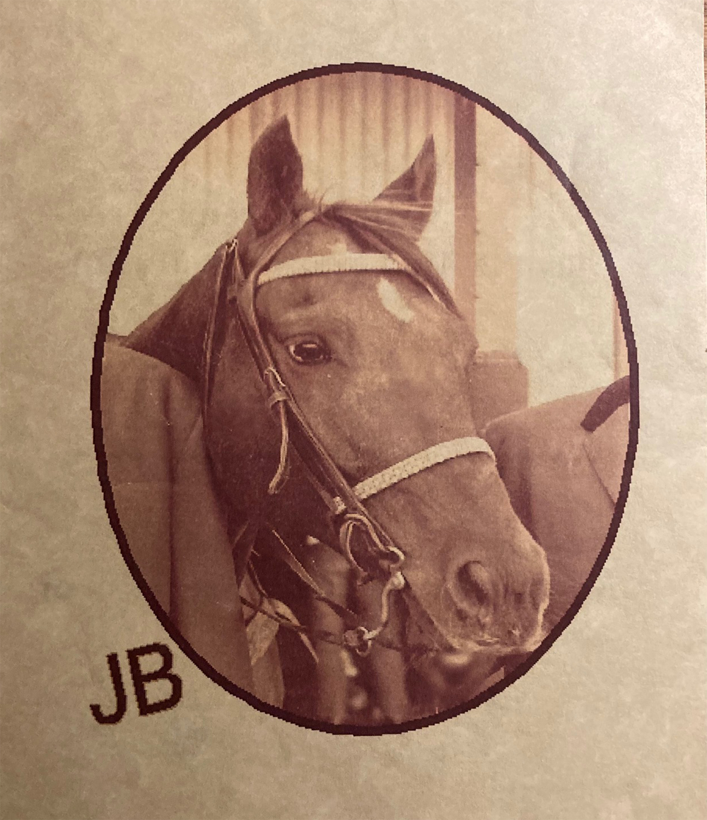 JB on the front page of John Ragen's funeral program.
